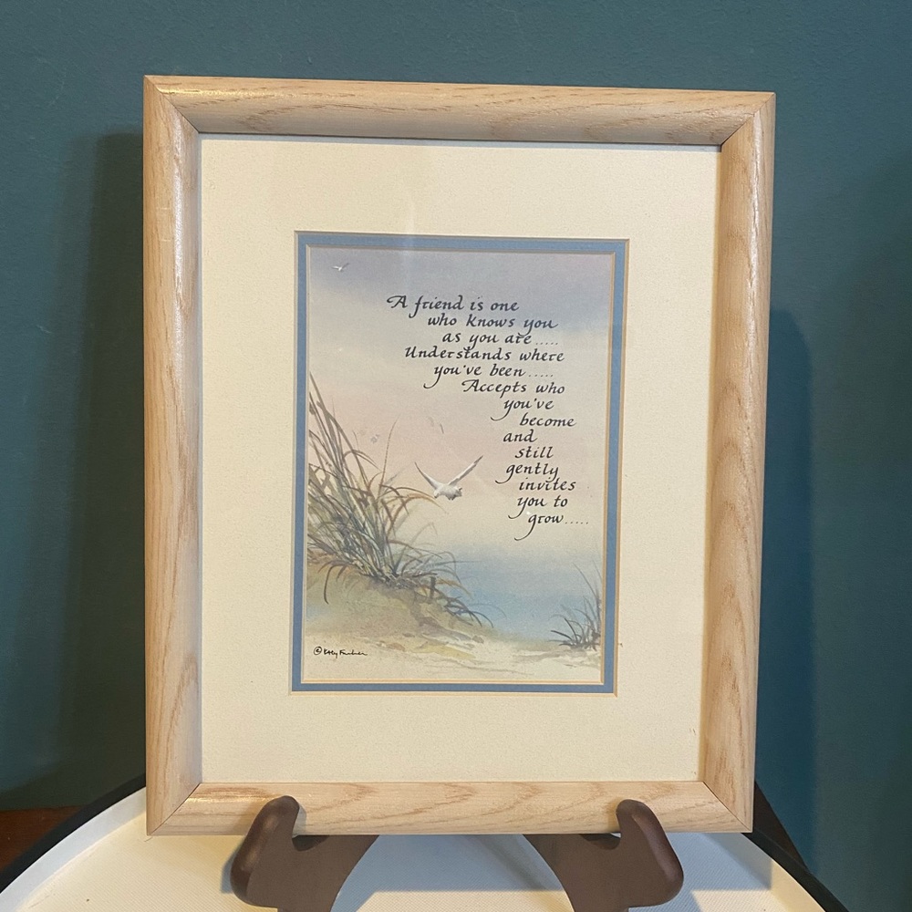 Katy Fischer Calligraphy Print - “A friend is one that knows you as you are..”